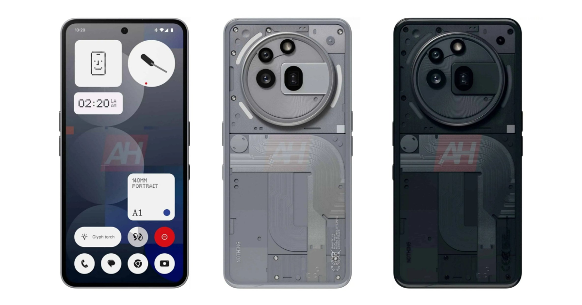 Nothing Phone (3a) Pro renders by AndroidHeadlines