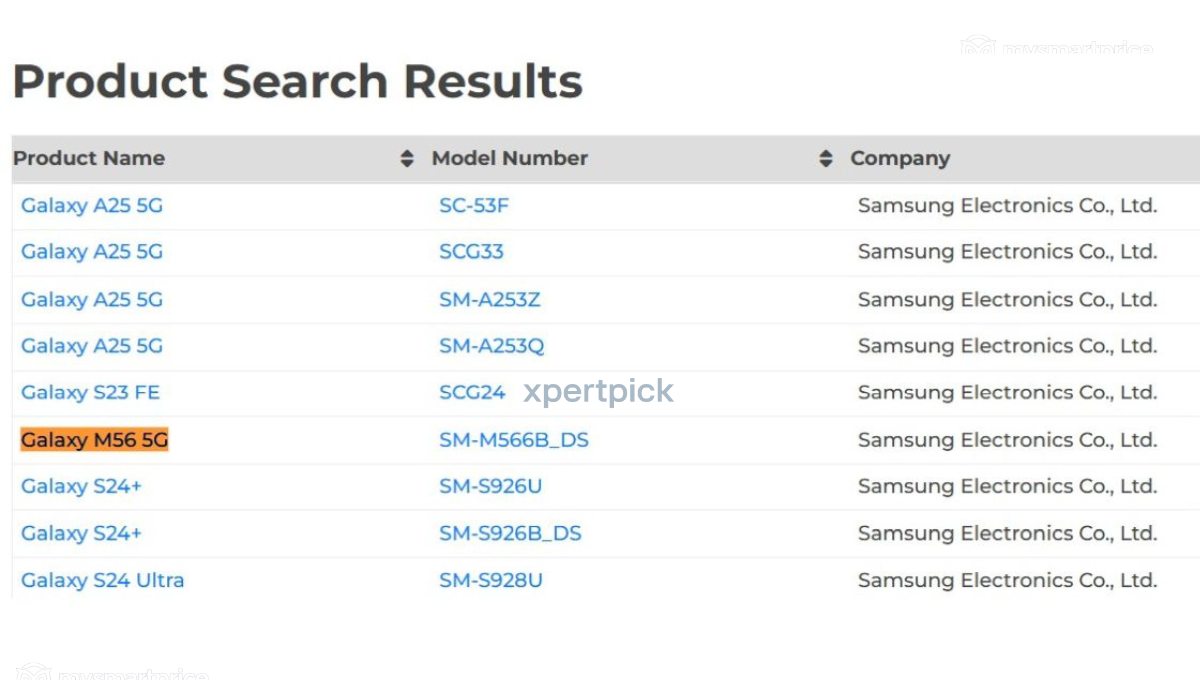 Samsung Galaxy M56 5G Bluetooth SIG